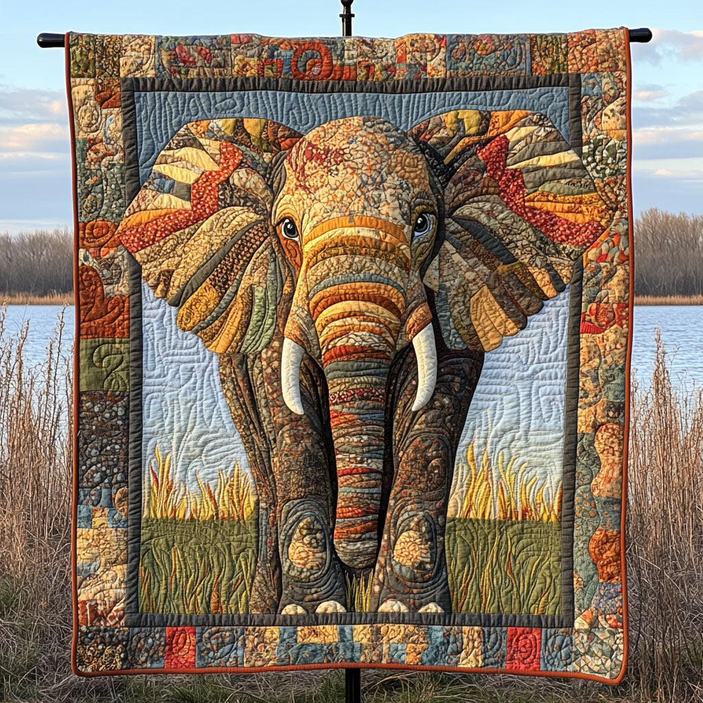 Elephant Dream Quilted Blanket Bedroom Xmas Decor Presents For Elephant Lovers