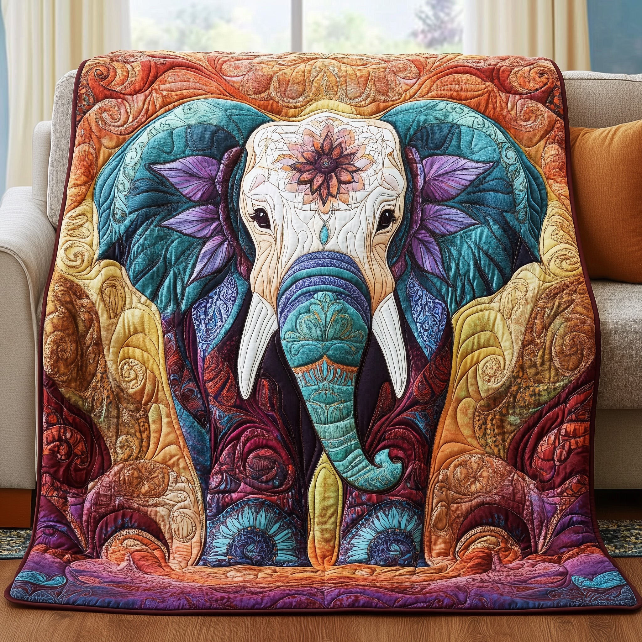 Elephant Dream Quilted Blanket Couch Throw BlanketChristmas Gift Ideas For Elephant Lovers