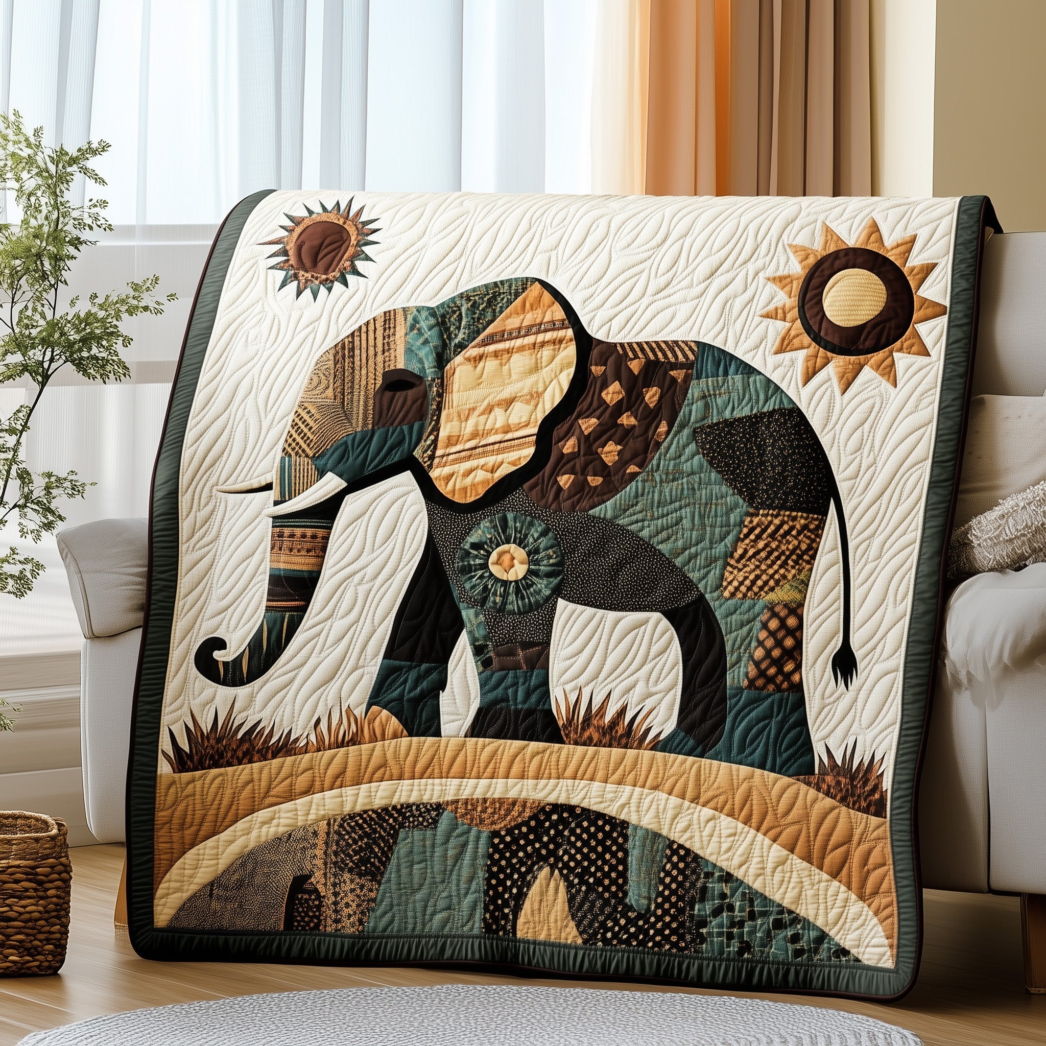 Elephant Dream Quilted Blanket Couch Throw BlanketFunny White Elephant Gifts