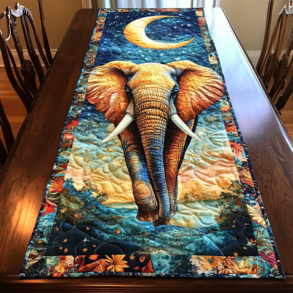Elephant Dream Quilted Table Runner Dining Room Decor Ideas Good Elephant Themed Gifts