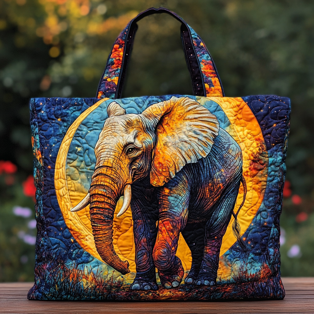 Elephant Dream Quilted Tote Bag Unique Elephant Themed Gifts