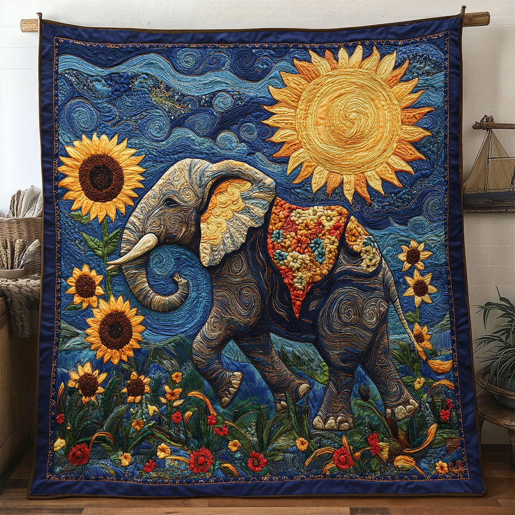 Elephant Dreamland Quilt Blanket King Blanket Family Christmas Presents