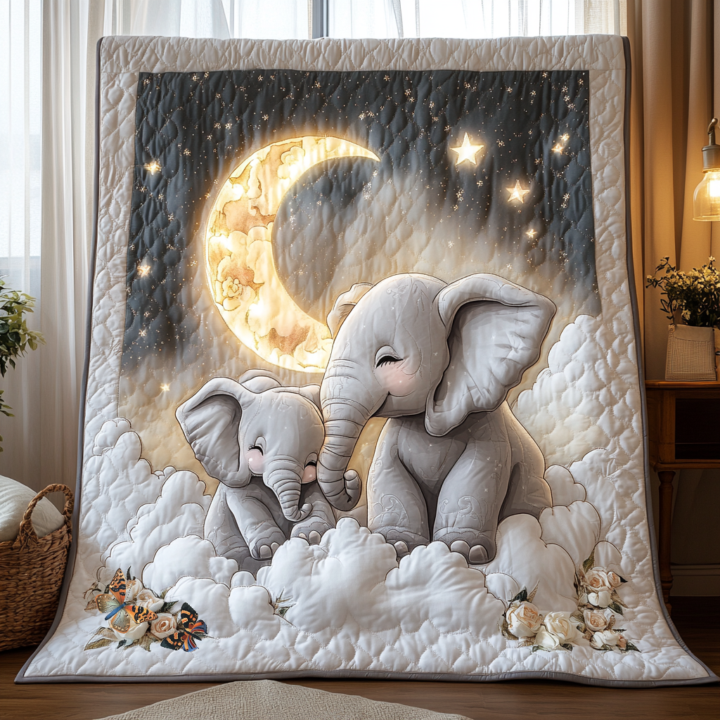 Elephant Dreams Quilt Blanket Winter Blanket Best Christmas Presents For Grandmothers