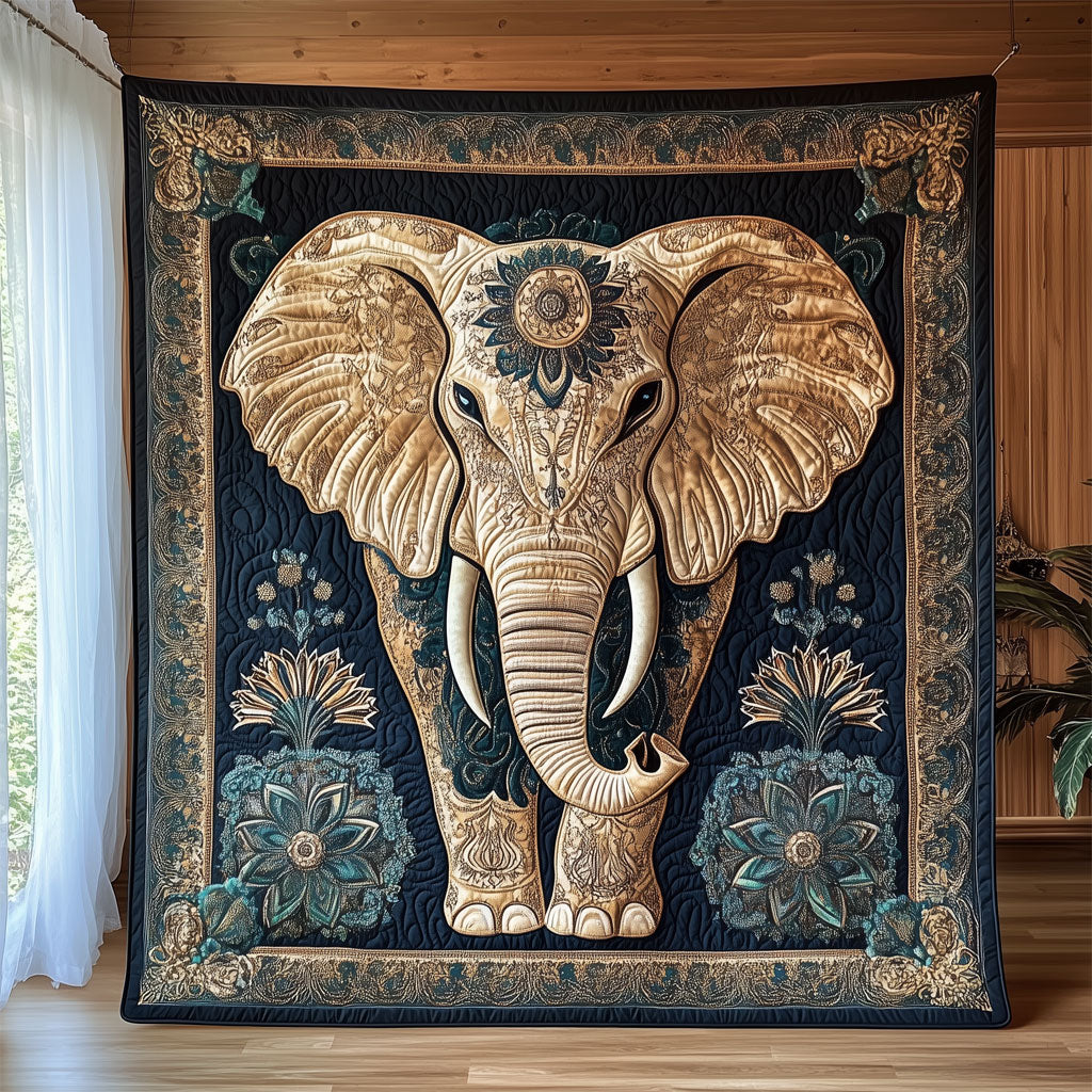 Elephant Emperor Of Midnight Grove Quilt Stylish Quilt Blanket to Upgrade Your Bedroom