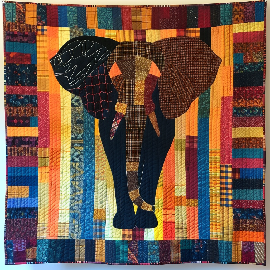 Elephant Fiesta Quilted Blanket Elephant Gifts For Her