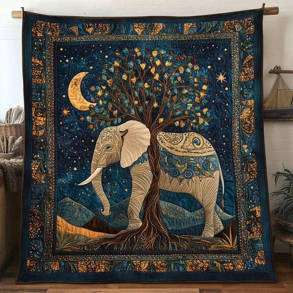 Elephant Forest Quilt Thoughtful Quilt Blanket Gift for Loved Ones