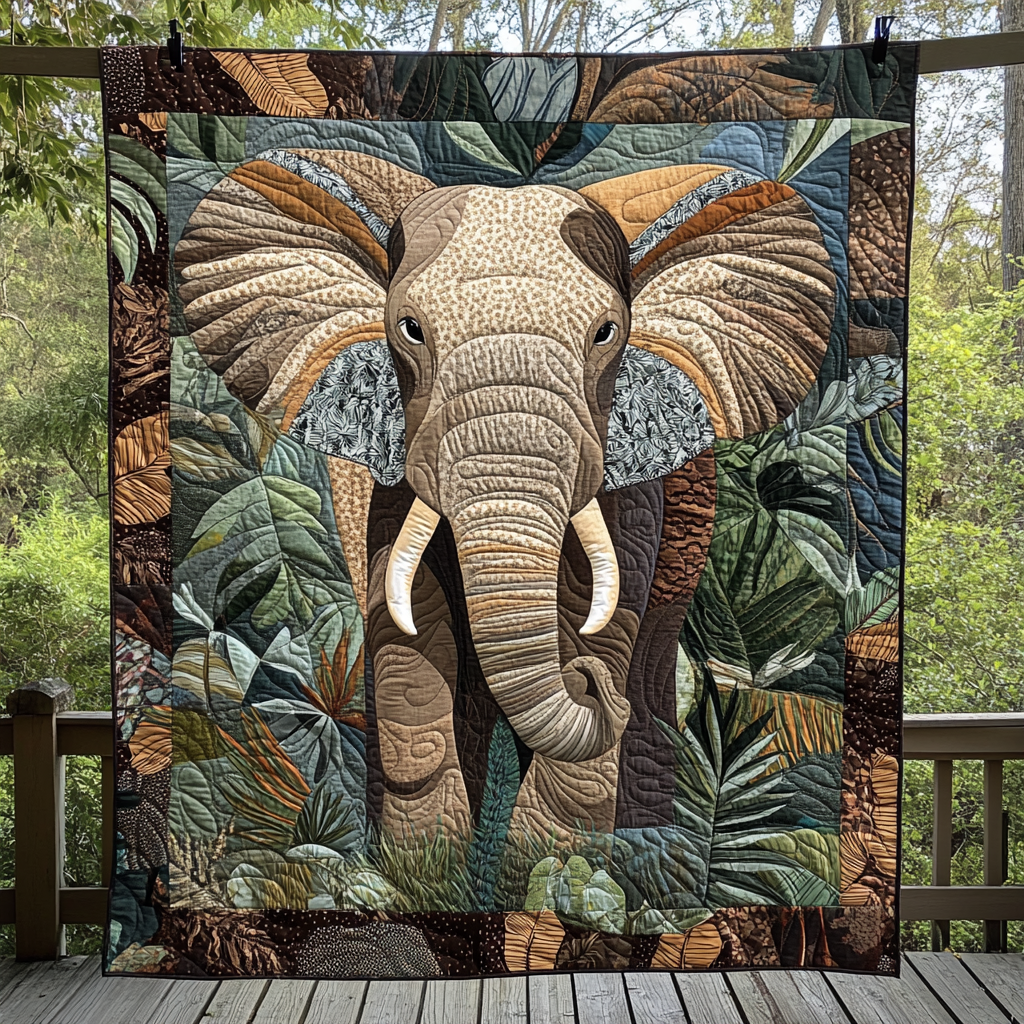 Elephant Grace Quilted Blanket Best Couch Throw Blanket Unique Bear Gifts