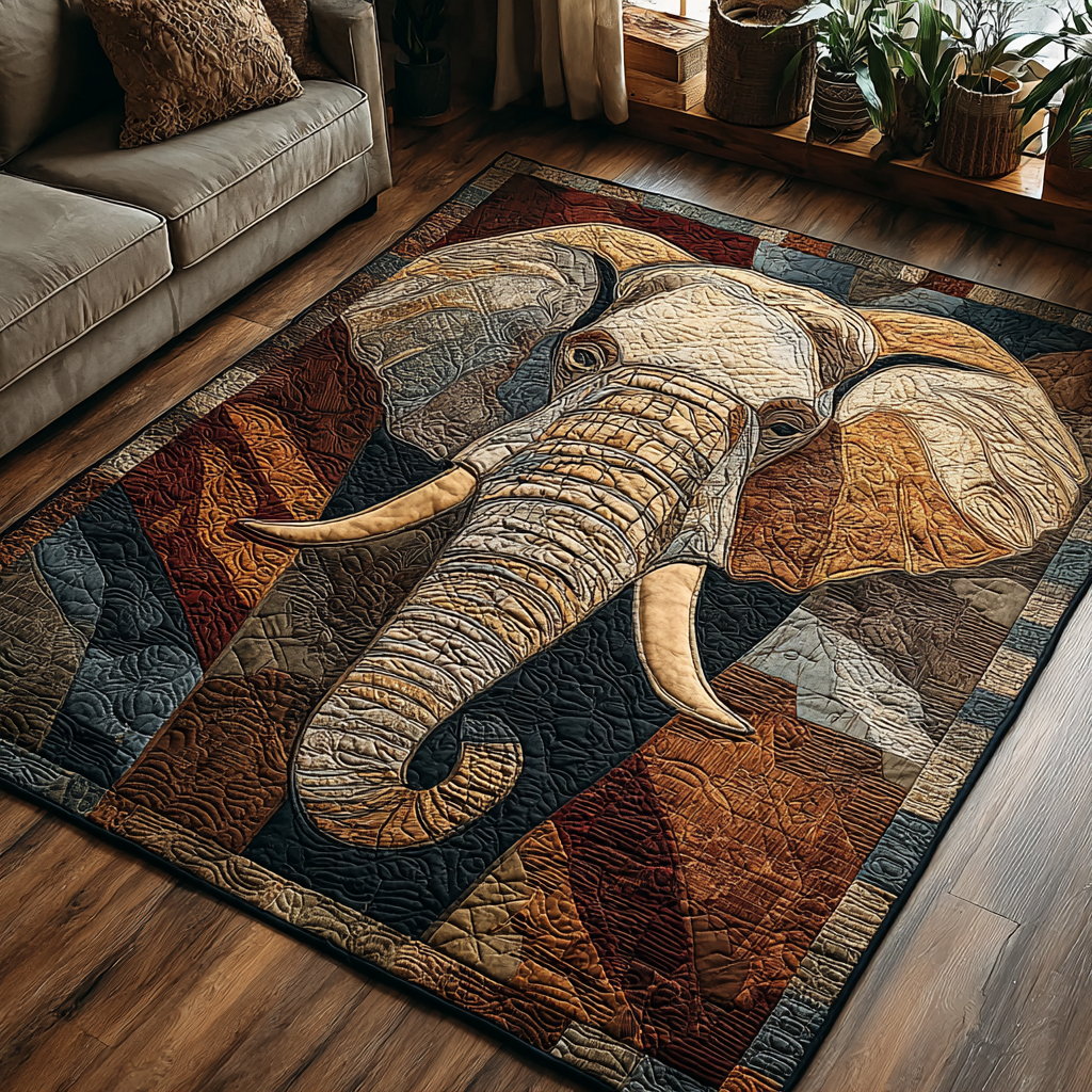 Elephant Journey Area Rug Indoor Outdoor Carpet Christmas Gifts For New Moms