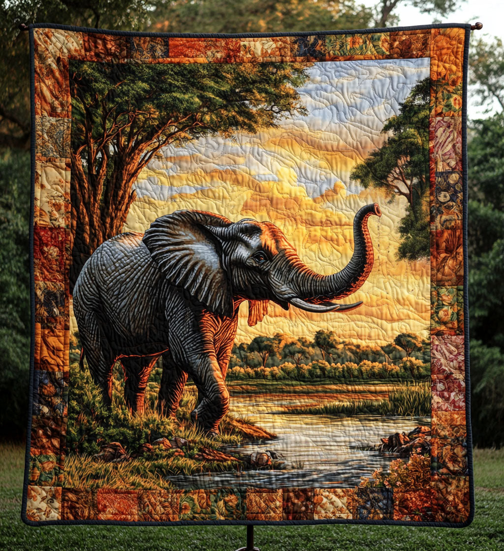 Elephant Odyssey Quilted Blanket Best White Elephant Gifts 2025