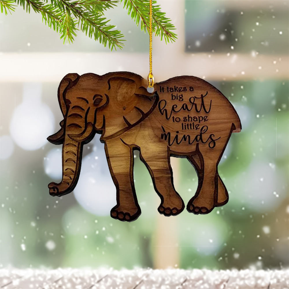 Elephant Ornament Elephant Christmas Ornaments It Takes A Big Heart To Shape Little Minds