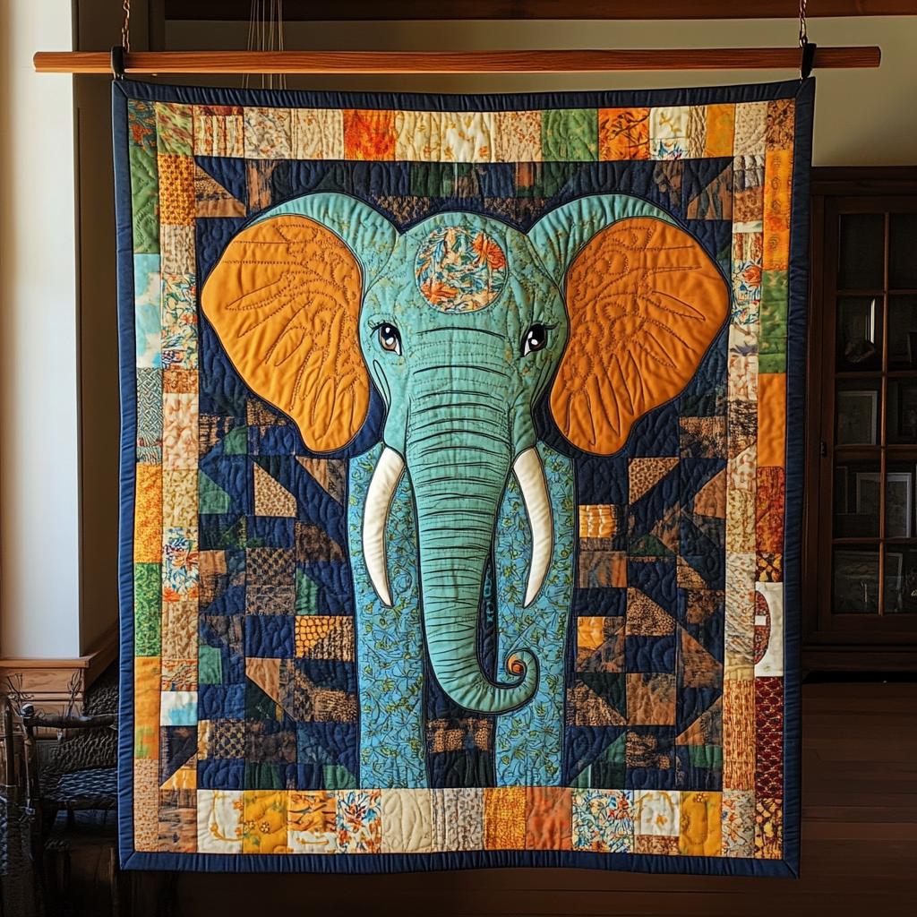 Elephant Patchwork Delight Quilted Blanket Best White Elephant Gifts 2025