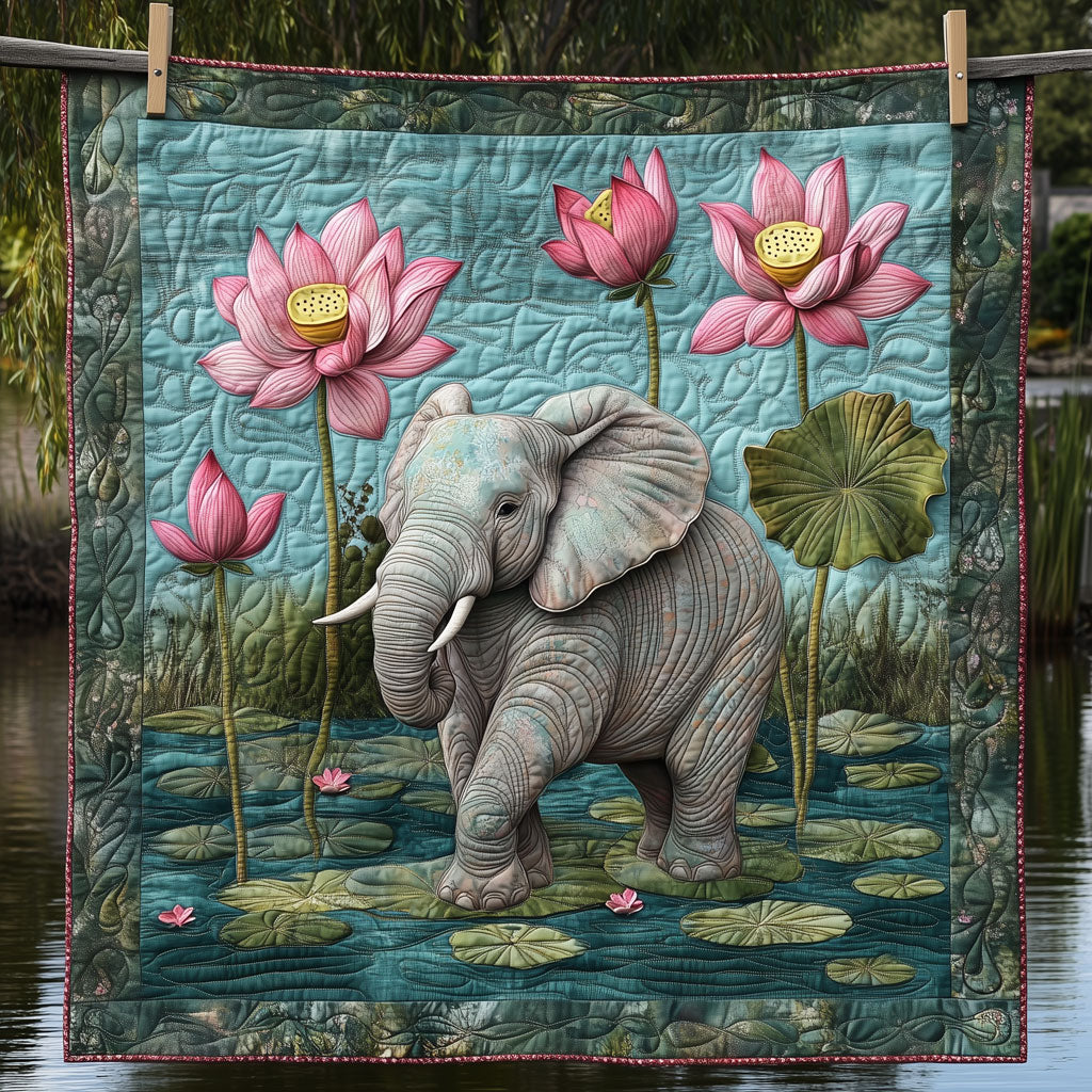 Elephant Quilt Charming Quilt Blanket Gift for Festive Spirit
