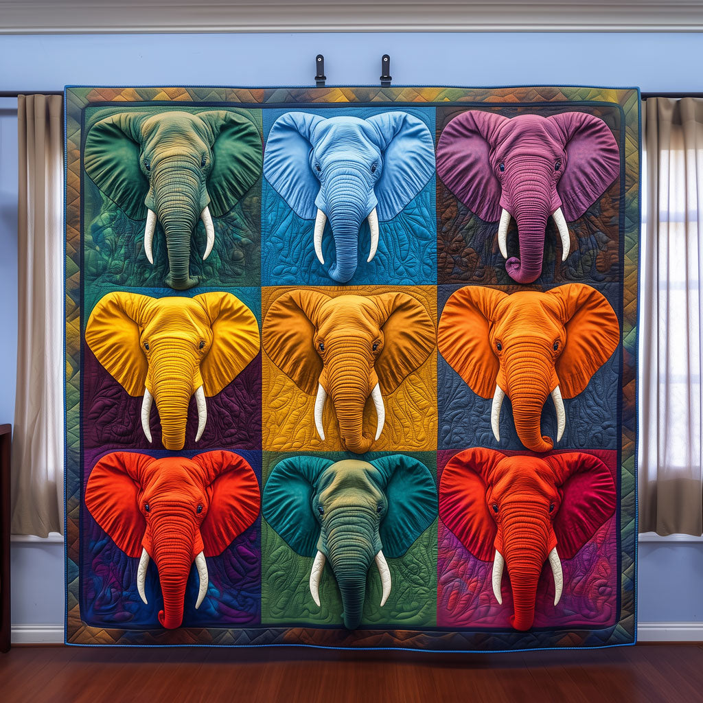 Elephant Quilt Cozy Quilt Blanket for Winter Relaxation
