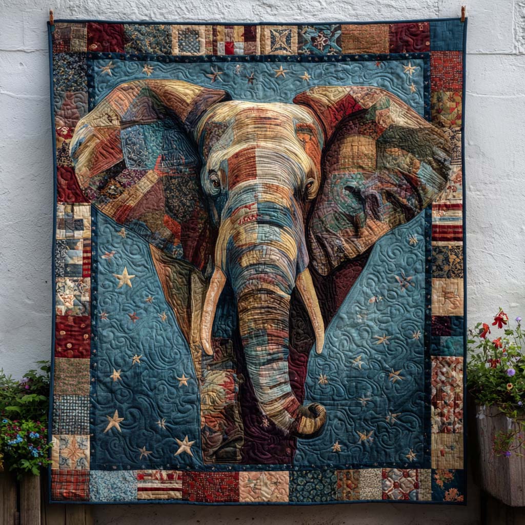 Elephant Quilted Blanket Best Throw Blanket Christmas Gift For Elephant Lovers