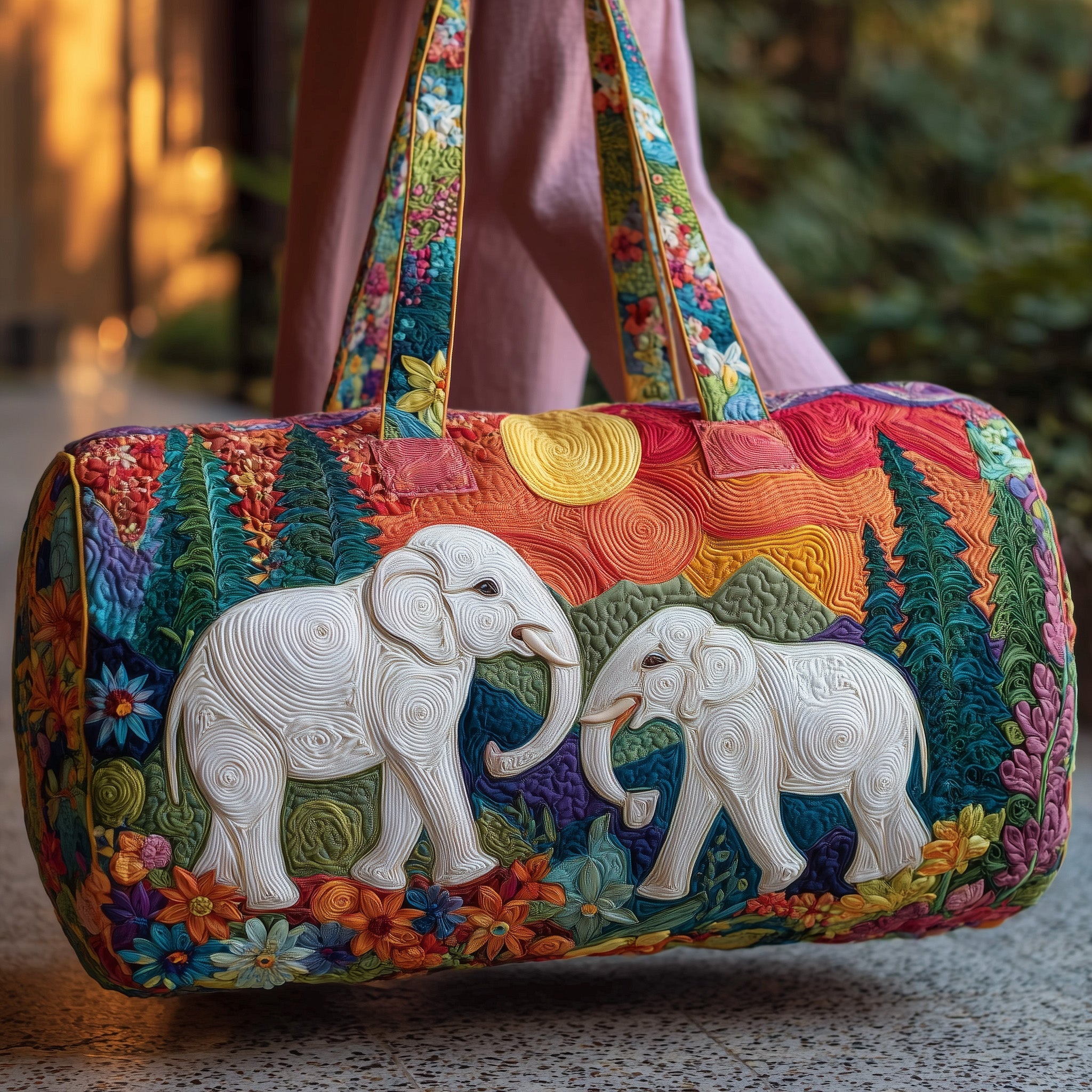 Elephant Quilted Duffle Bag Practical And Versatile