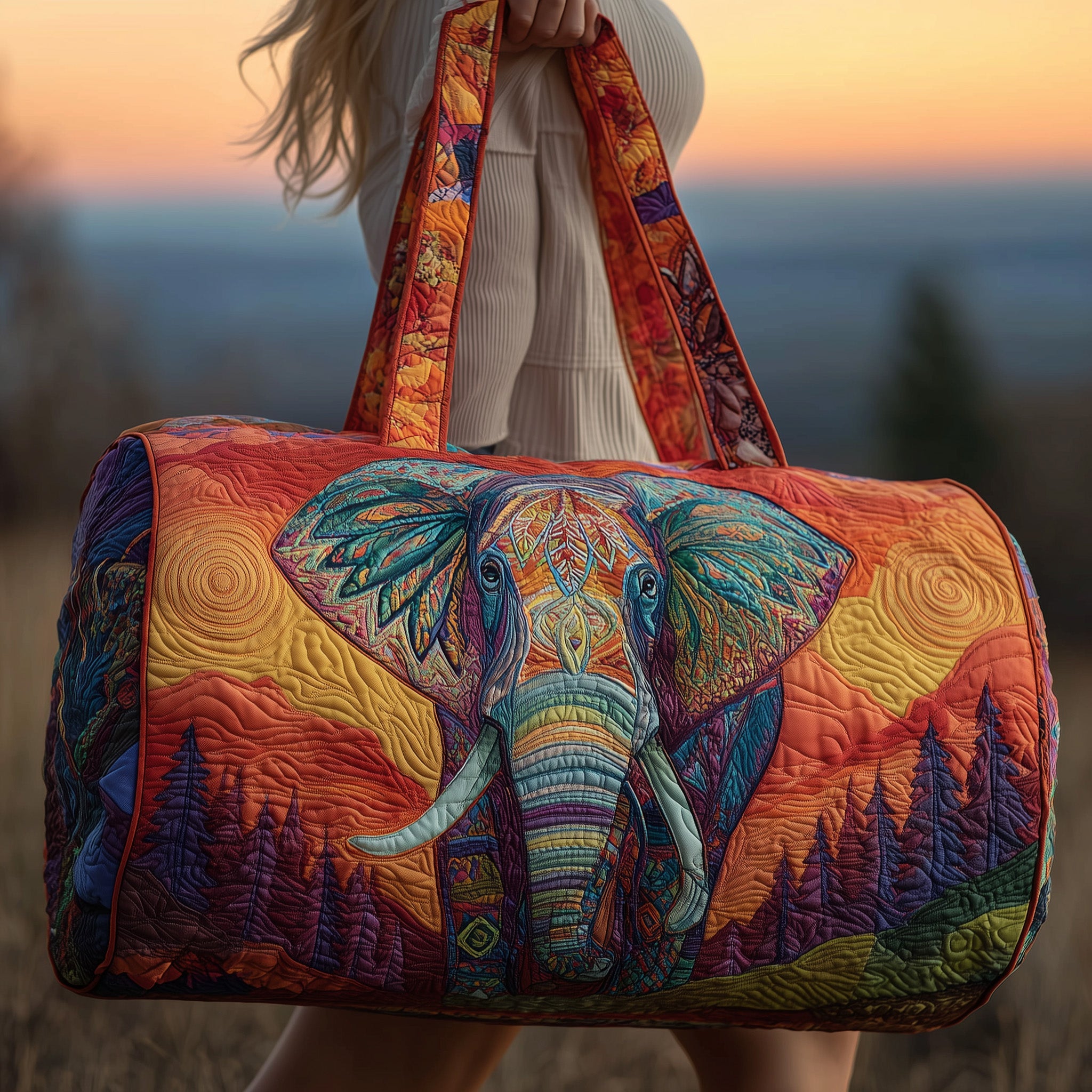 Elephant Quilted Duffle Bag Stylish And Practical