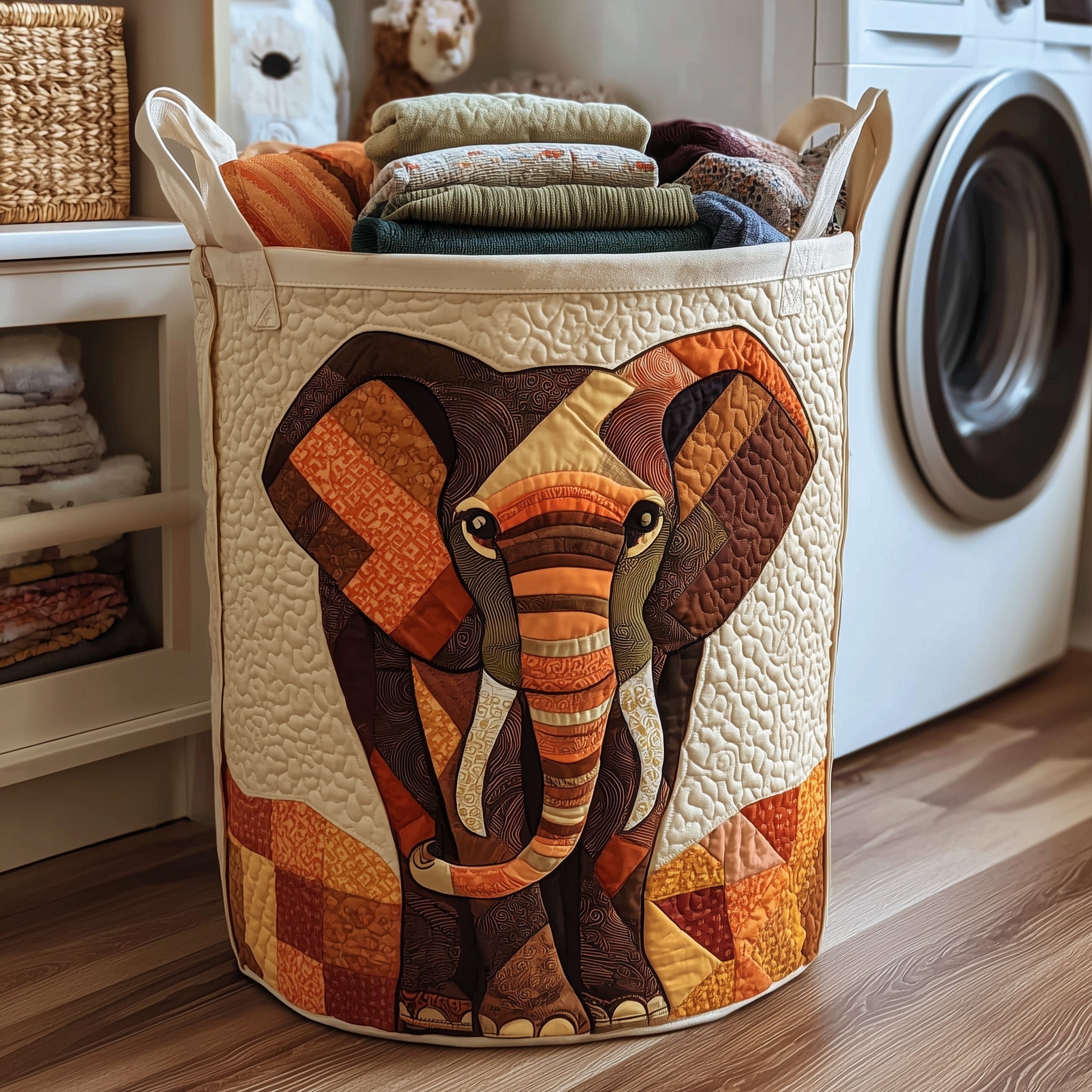 Elephant Quilted Laundry Basket Best Presents For Elephant Lovers Birthday