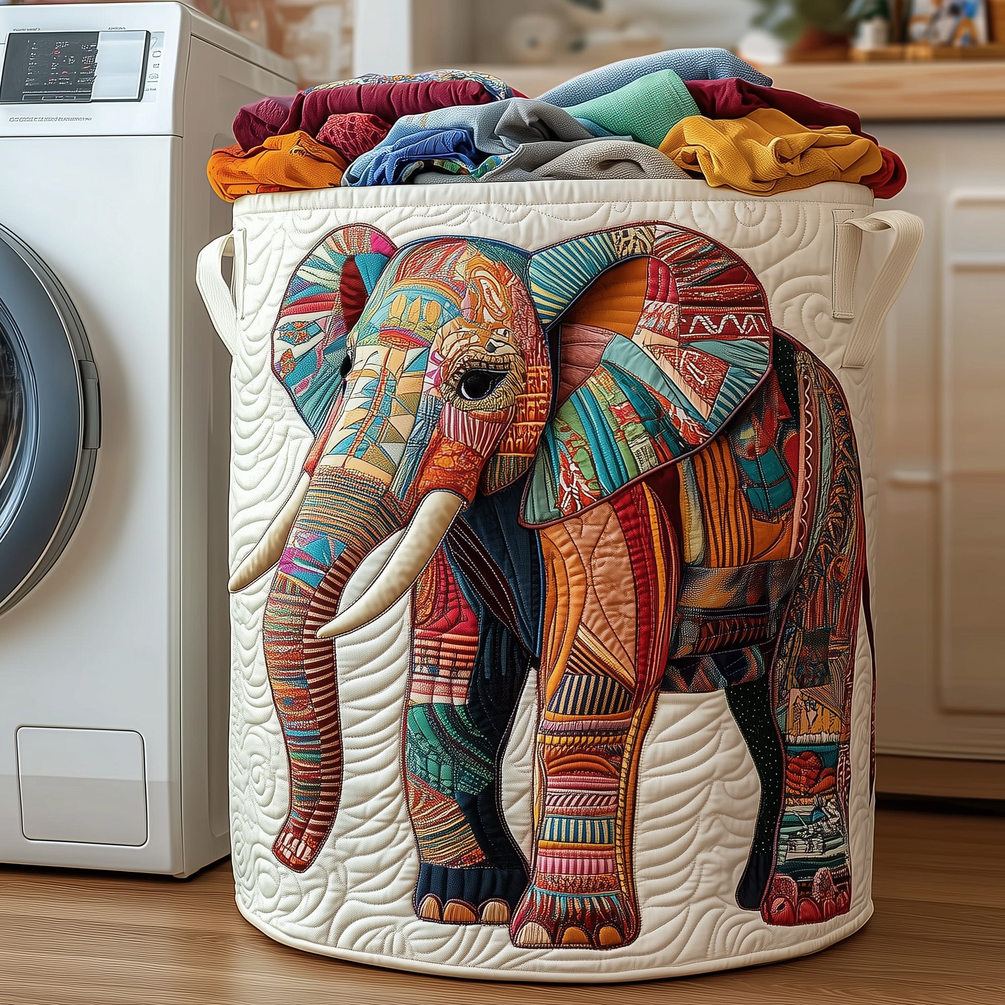 Elephant Quilted Laundry Basket Top Gifts For Elephant Lovers