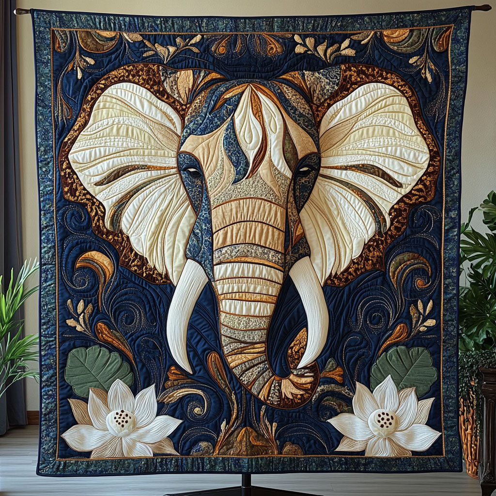 Elephant Reverie Quilted Blanket Holiday Throw Blanket Hummingbird Themed Gifts