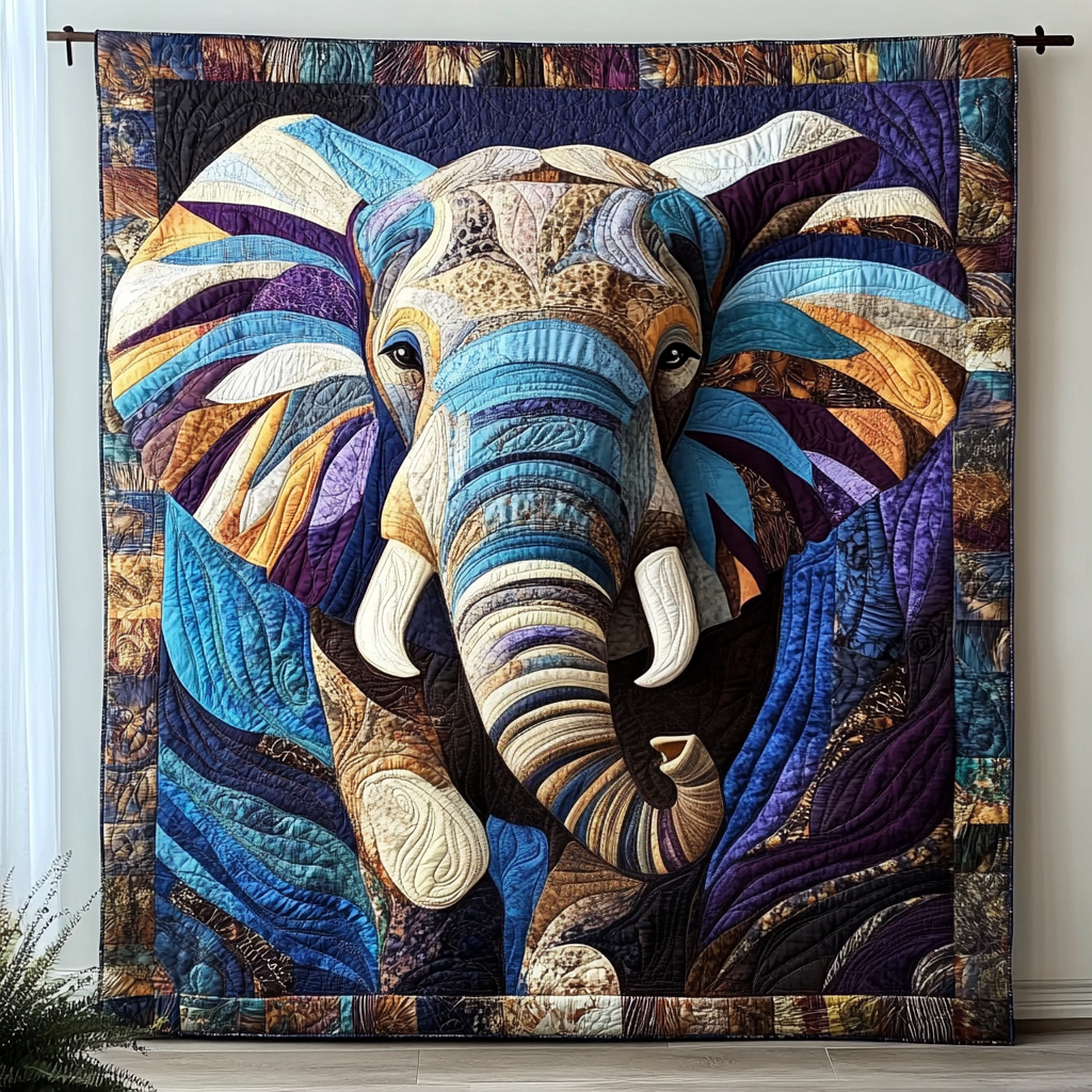 Elephant Reverie Quilted Blanket Sofa Couch Throw Blanket Best Elephant Gift Ideas