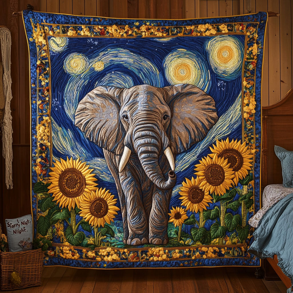 Elephant Sky Quilt Unique Quilt Blanket Gift for Special Occasions