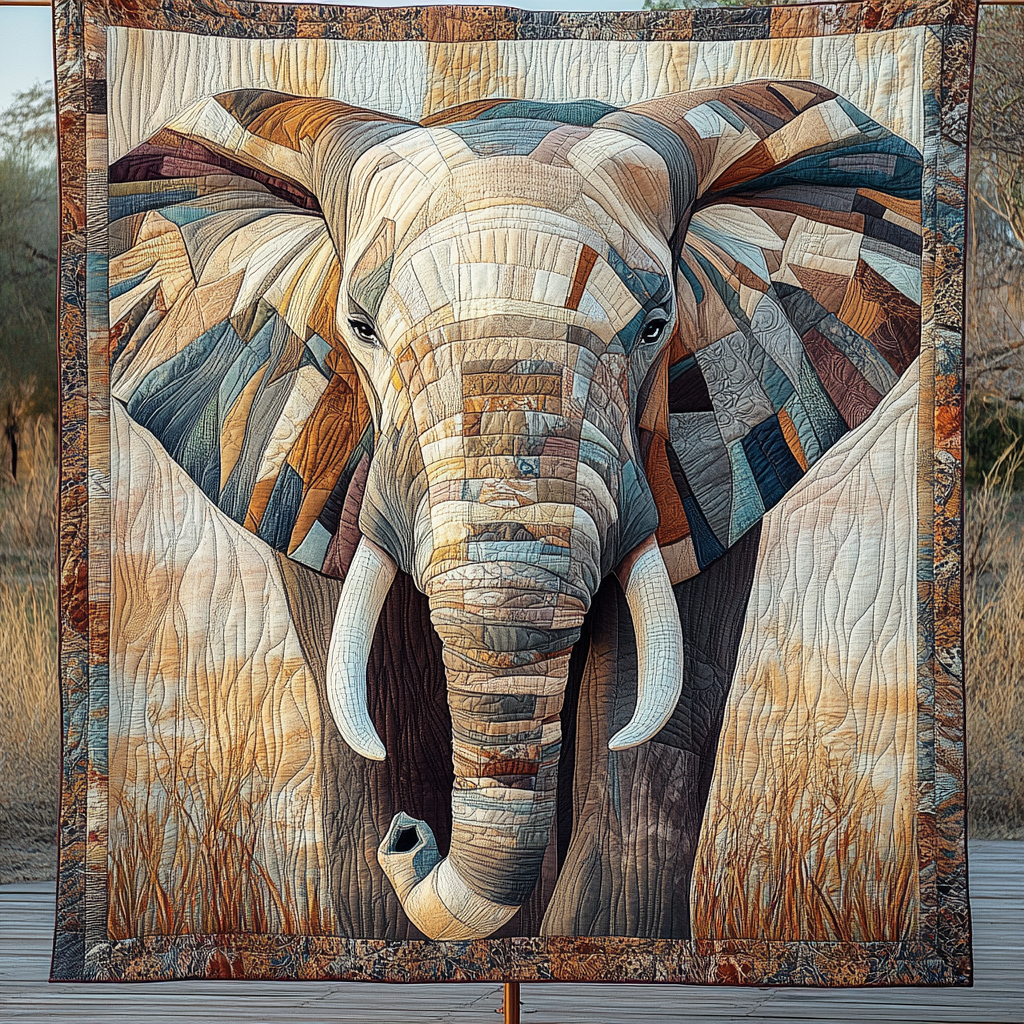 Elephant Spirit Guardian Quilted Blanket Presents For Elephant Lovers