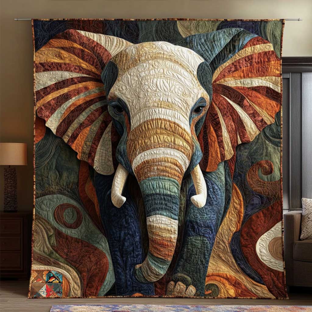 Elephant Spirit Quilt Blanket Winter Blanket Religious Gifts For Mom