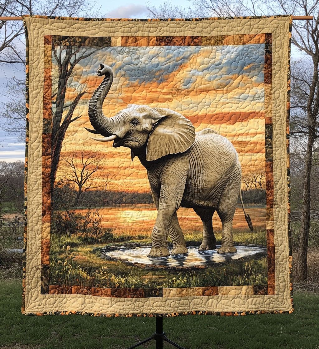 Elephant Whisper Quilted Blanket Best White Elephant Gifts 2025