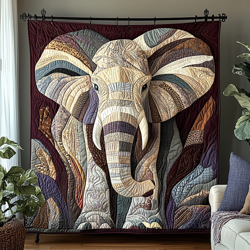 Elephant Whispers Quilted Blanket Sofa Couch Throw Blanket Presents For Elephant Lovers