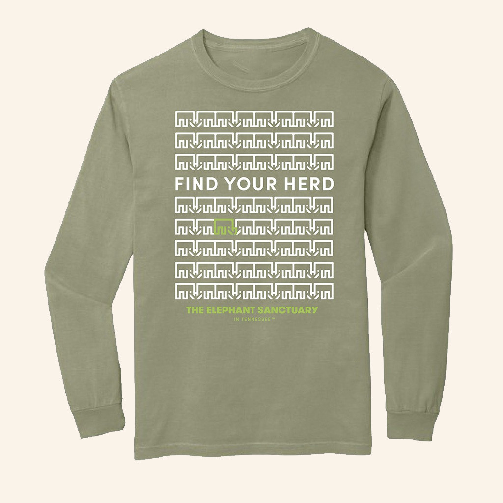 Elephants Merch Find Your Herd Long Sleeve T-Shirt Christmas Gift Ideas For Him