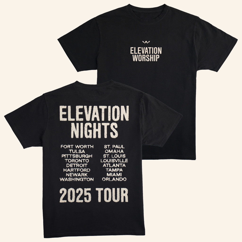 Elevation Worship Merch Elevation Nights Tour T-Shirt 2025 Gifts For Fans Elevation Worship Merch Elevation Nights Tour T-Shirt 2025 Gifts For Fans