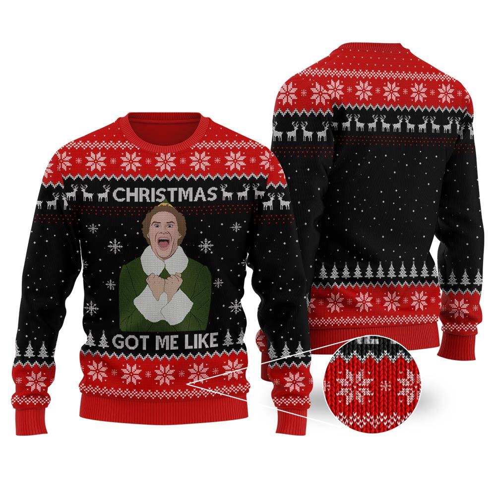 Elf Funny Christmas Sweaters Unique Holiday Merch Gift for Home and Family