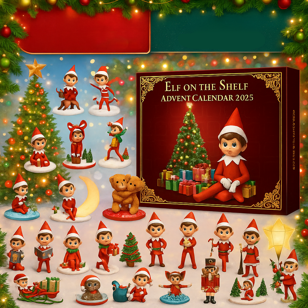 Elf On The Shelf Ornament Advent Calendar 2025 Christmas Countdown Calendar Elf Lover Gifts