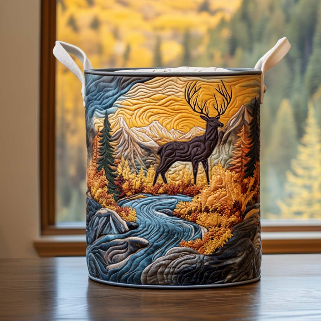 Elk Mountain Air Quilted Laundry Basket Holiday Favorite Gift