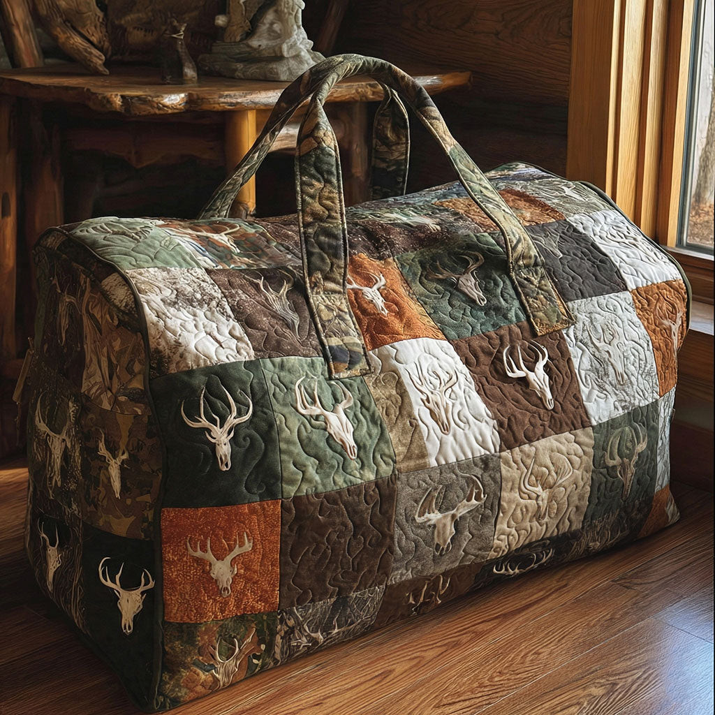 Elk Wildlife Quilted Duffle Bag Hunting Travel Gear Best Gift For Nature Lovers