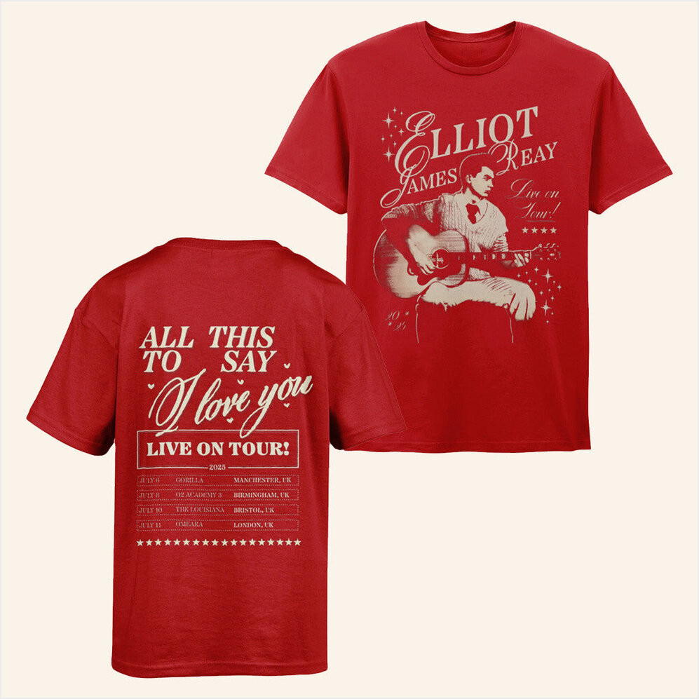 Elliot James Reay Merch All This To Say I Love You Signed Tour T-Shirt Fan Merch Him Gifts