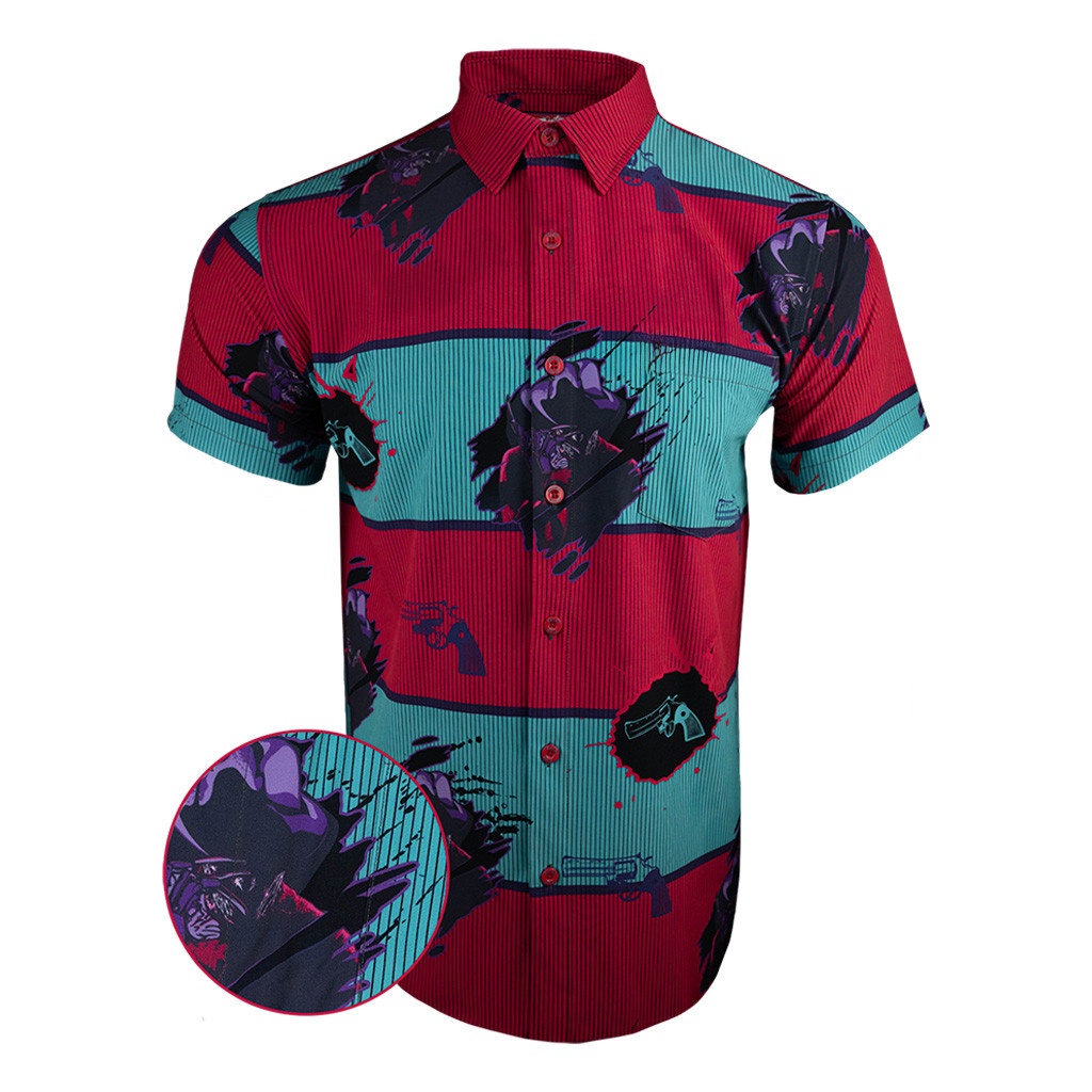 Elm Street Blue Red Button Down Shirt Tactical Shirt Hawaii Style Xmas Gifts For Dad Elm Street Blue Red Button Down Shirt Tactical Shirt Hawaii Style Xmas Gifts For Dad