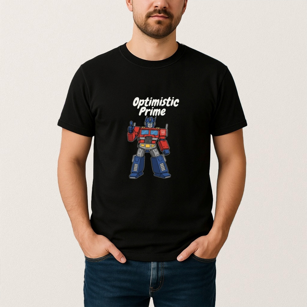 Elon Musk Optimistic Prime T-Shirt Funny Elon Musk Tee Gift For Enthusiasts