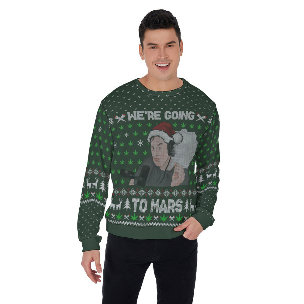 Elon Musk Ugly Christmas Sweater Forest Green Holiday Gift Merch That Everyone Will Adore