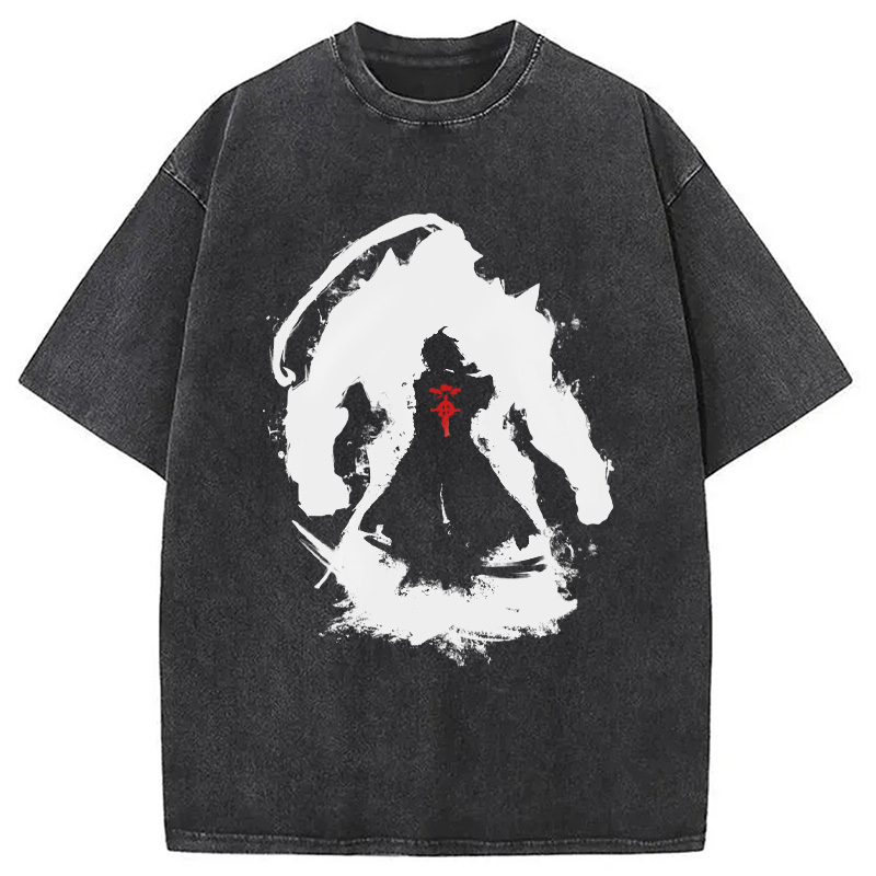 Elric Brothers - FMA Washed T-Shirt Unique Aesthetic Fashion Tee Gifts For Him