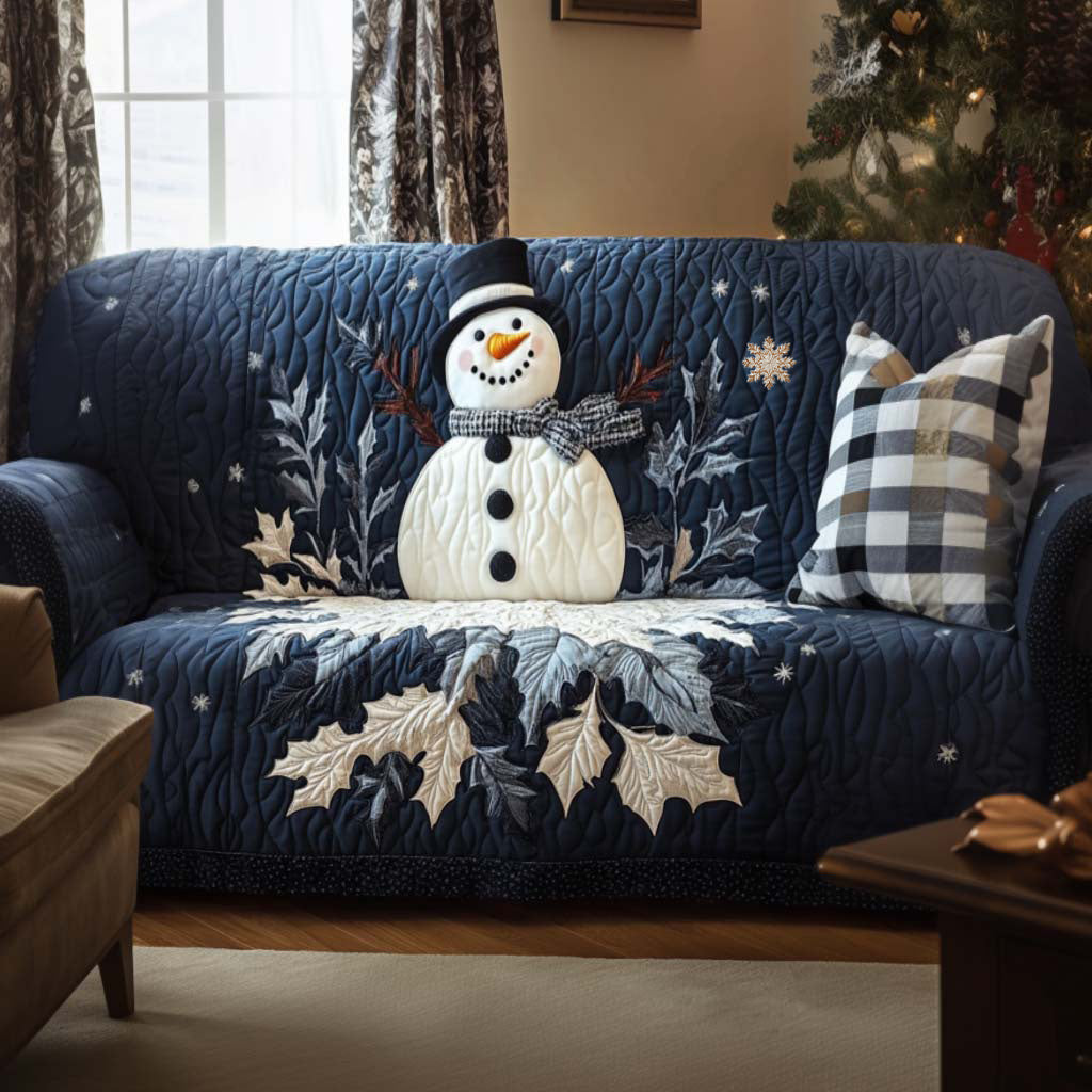 Elves Helper Quilted Sofa Cover Holiday Living Room Decor Good Family Gifts