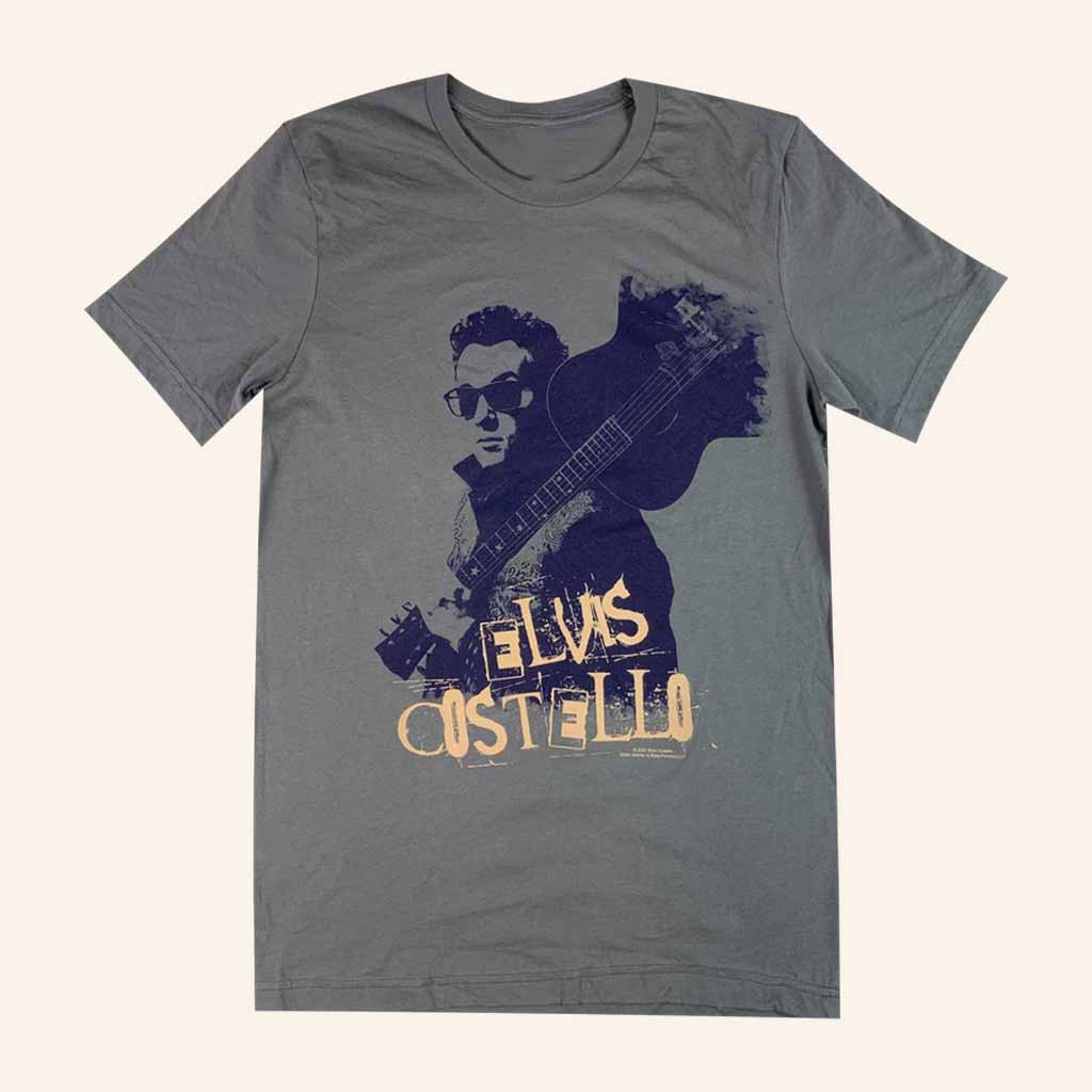 Elvis Costello Merch Guitar T-Shirt Music Related Gifts For Guys