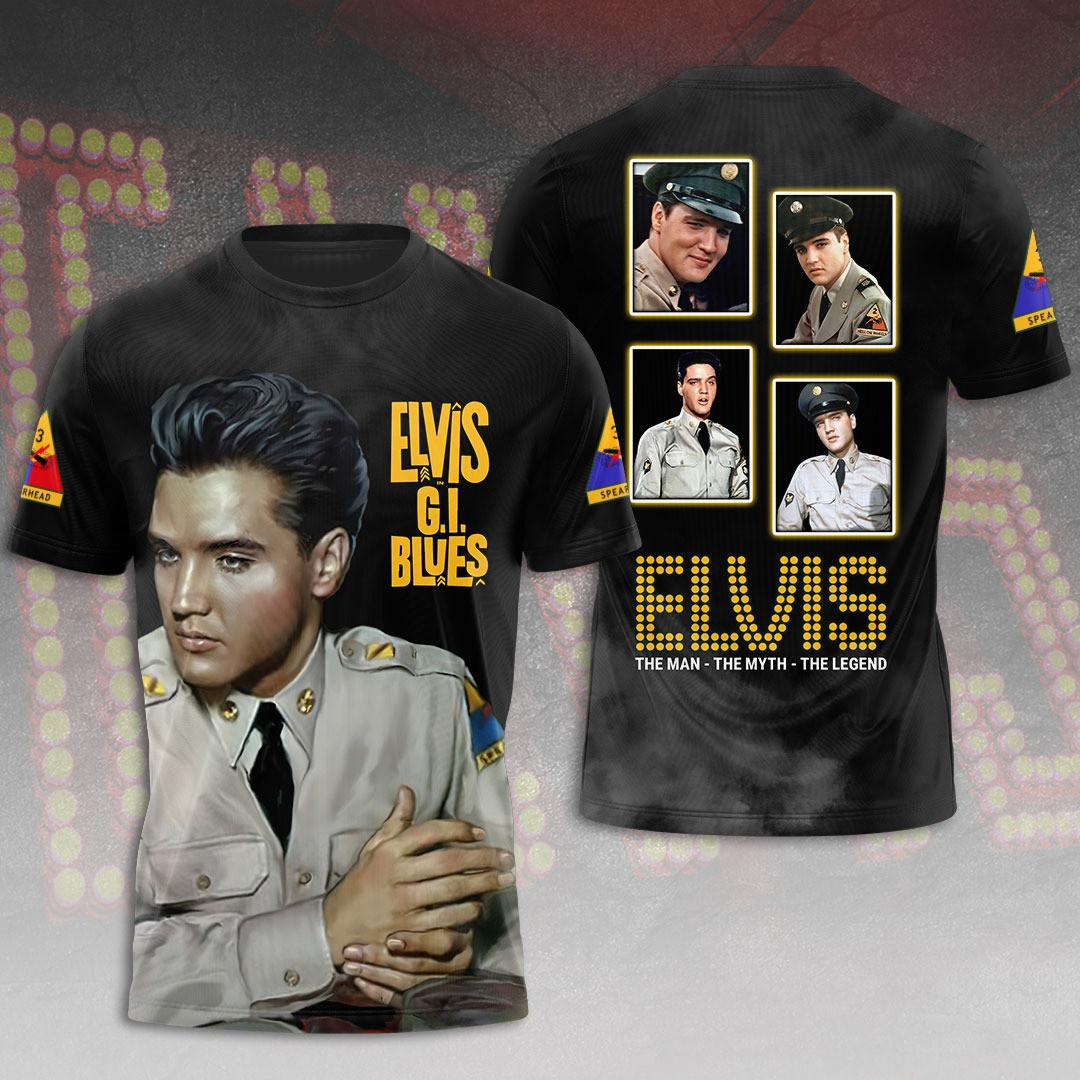 Elvis GI Blues Presley Is The Man T-Shirt Music Lover Gifts For Him