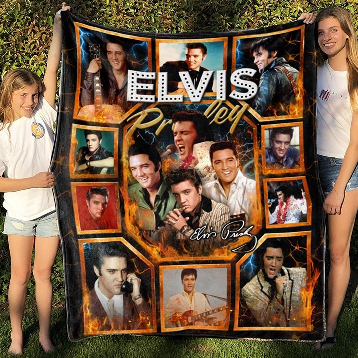 Elvis Presley Fleece Blanket Signature Merchandise Unique Gifts For Elvis Fans For Him Her
