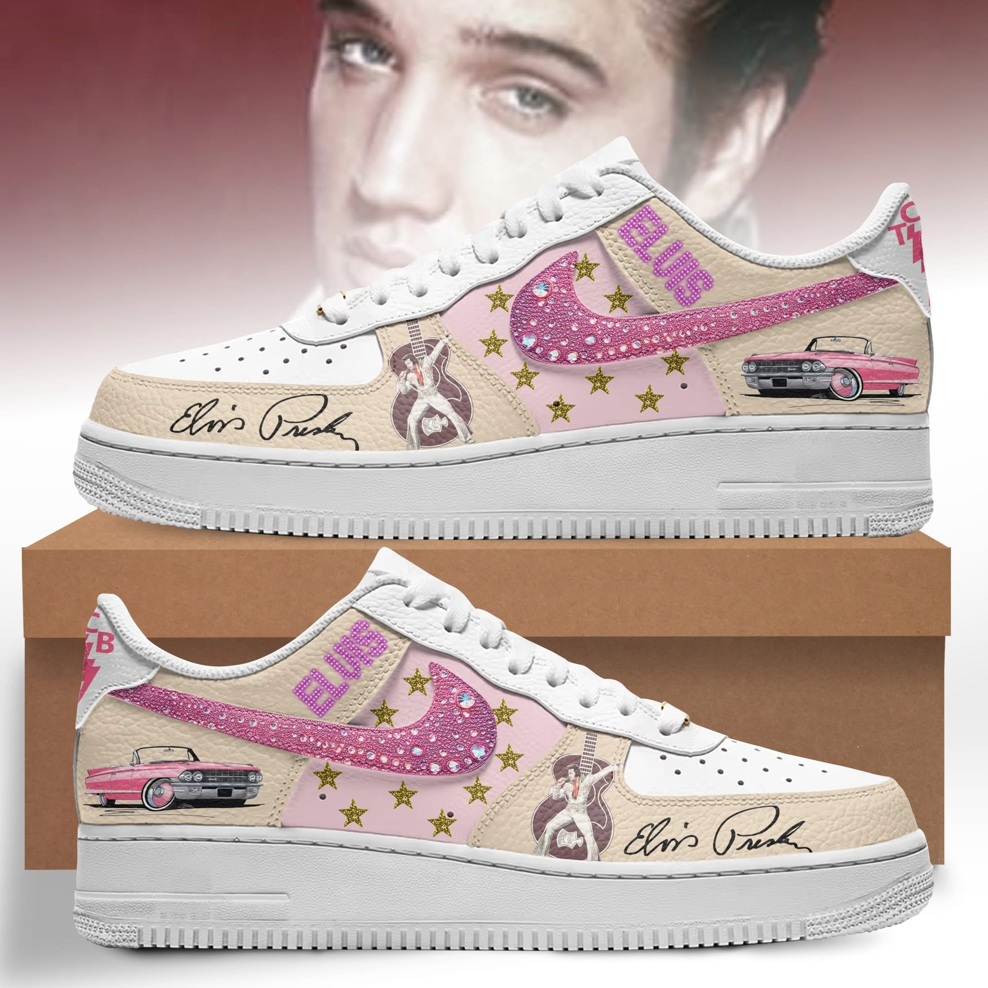 Elvis Presley Nike Air Force 1 Shoes Sneakers Merchandise Elvis Lover Fan Gifts For Her