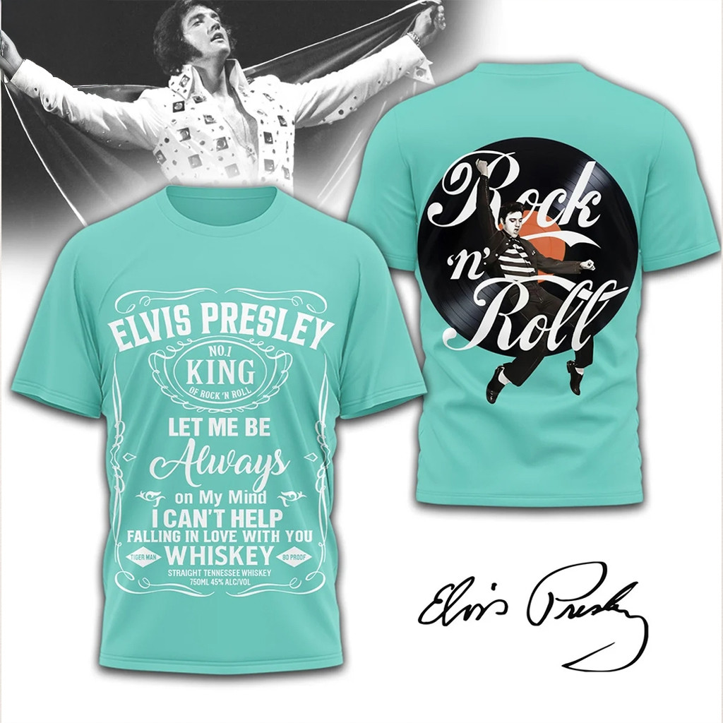 Elvis Presley Rock N Roll Shirt King Of Rock Graphic T-Shirt Gifts For Fans Elvis Presley Rock N Roll Shirt King Of Rock Graphic T-Shirt Gifts For Fans