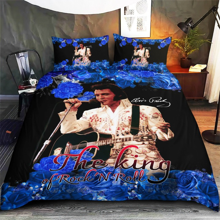 Elvis Presley The King Of Rock N Roll Bedding Set Duvet Cover Themed Gifts For Fans