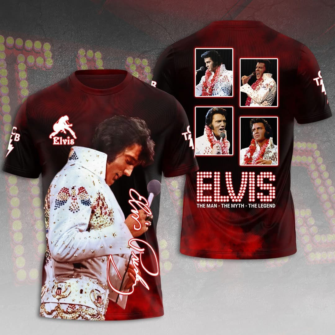 Elvis The Man The Myth The Legend T-Shirt Elvis Presley Merch Gifts For Fans Elvis The Man The Myth The Legend T-Shirt Elvis Presley Merch Gifts For Fans
