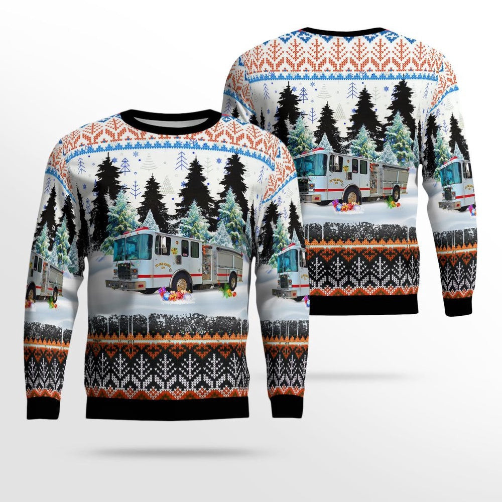 Ely Volunteer Fire Department Ely Nevada Christmas AOP Ugly Sweater Xmas Unisex Sweater Christmas Gifts For Men Women