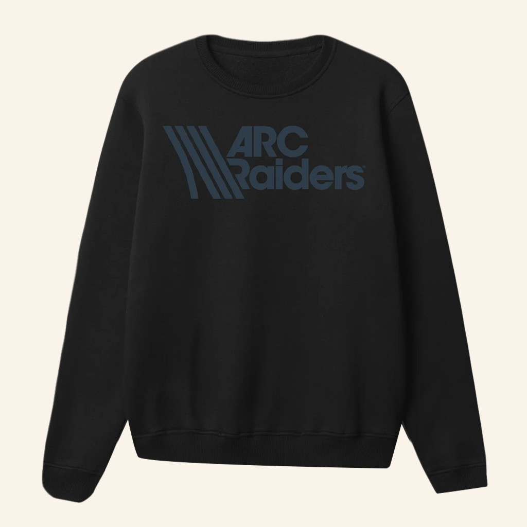 Embark Studios Merch ARC Raiders Tonal Black Sweatshirt Gifts Ideas For Her Embark Studios Merch ARC Raiders Tonal Black Sweatshirt Gifts Ideas For Her